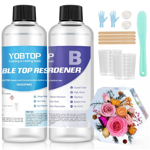 YOBTOP Table Top Resin 32oz Kit - Yobtop Coating & Casting Resin